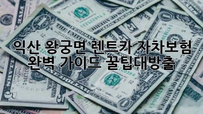 익산 왕궁면 렌트카🚗 자차보험 완벽 가이드! #꿀팁대방출