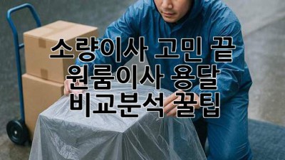 소량이사 고민 끝! 🚚 원룸이사 용달 비교분석 꿀팁🍯
